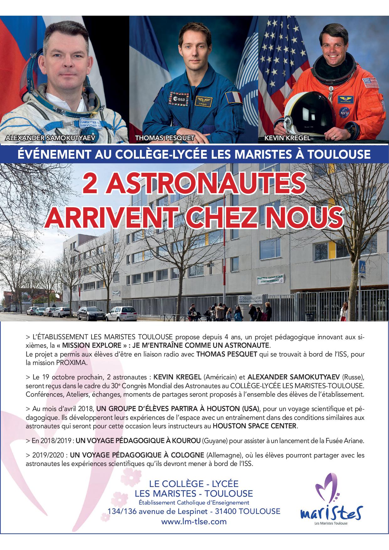2 Astronautes arrivent chez nous