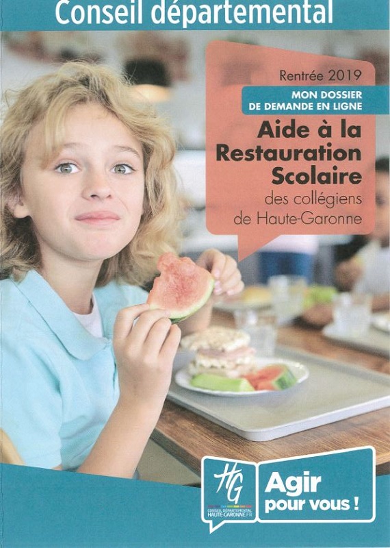 Aide à la restauration scolaire rentrée 2019