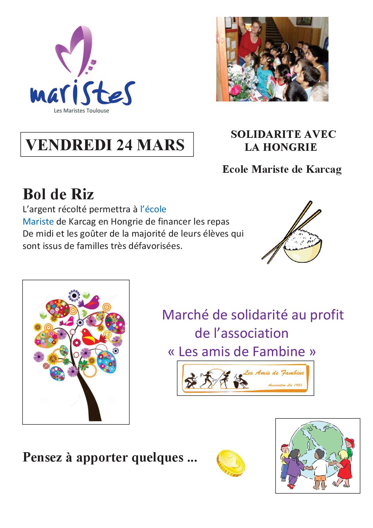 Opération Bol de riz 2017