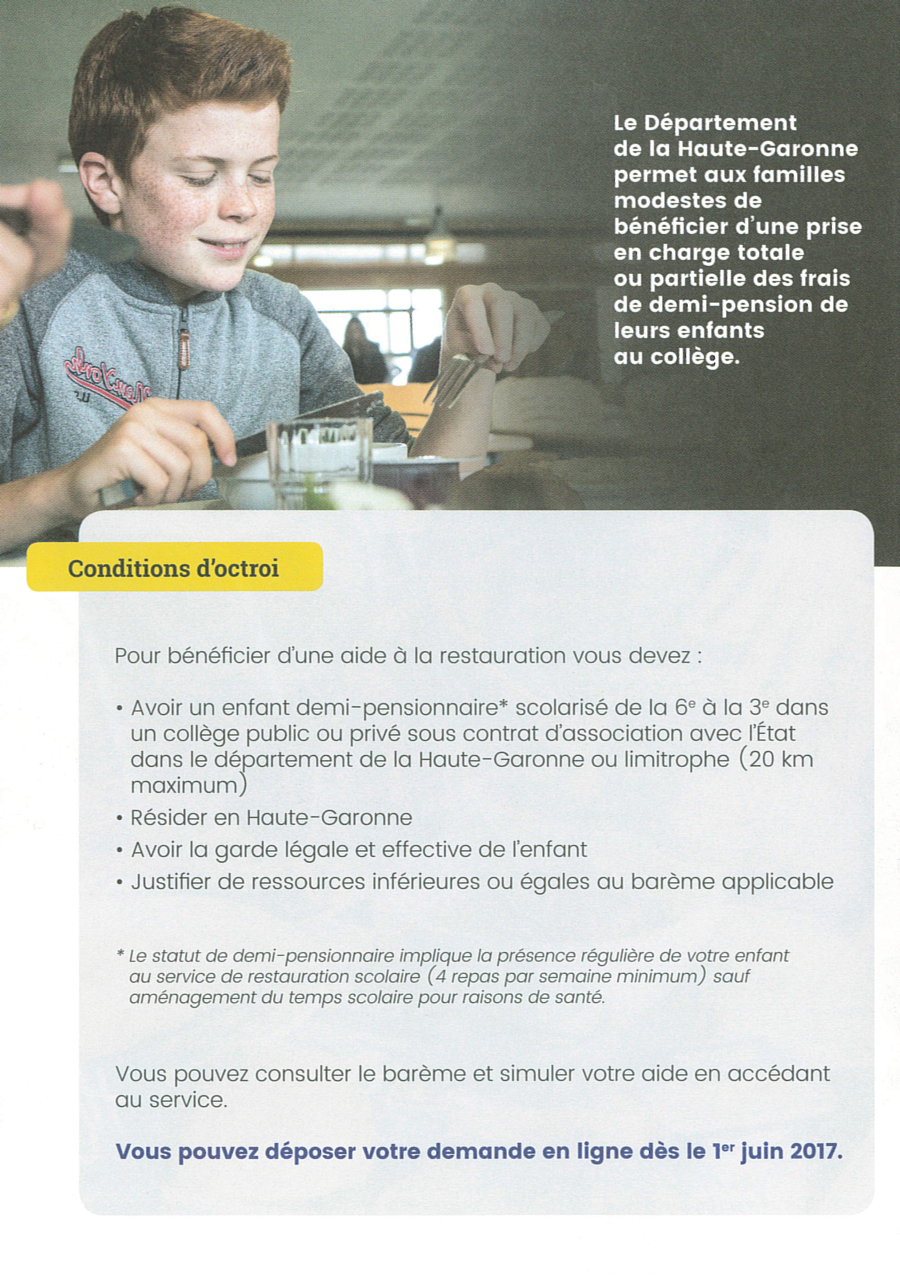 Aide Restauration Scolaire au Collège