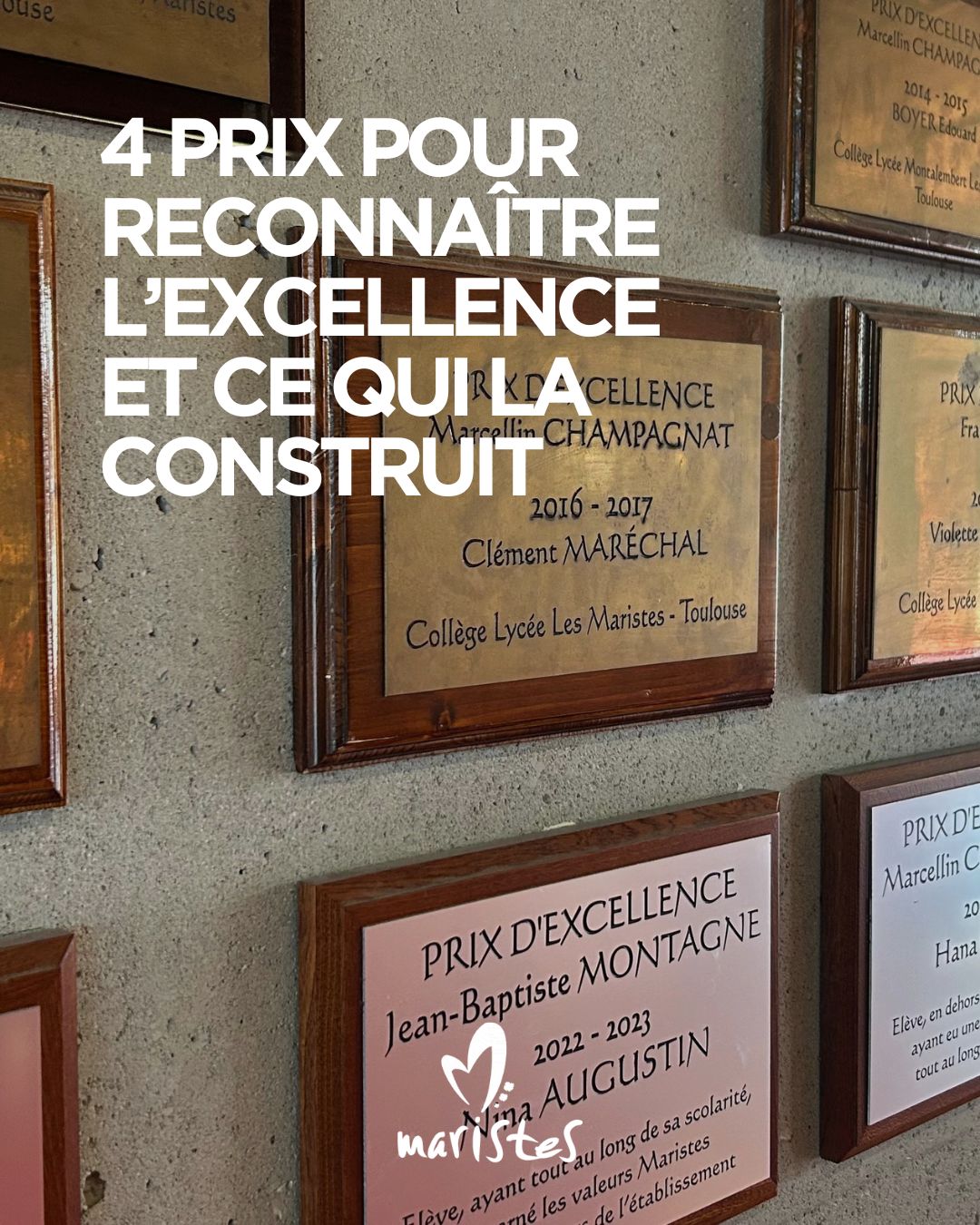 Aux Maristes, 4 prix pour reconnaître l'excellence… et ce qui la construit