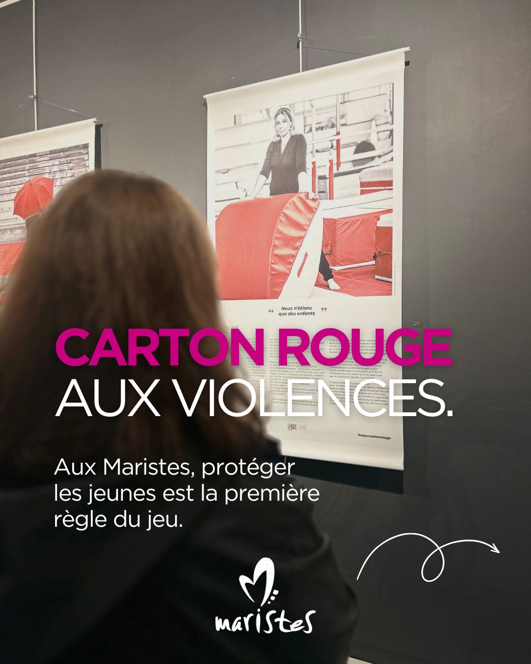 Visuel :  Carton Rouge  : lart pour briser le silence des violences dans le sport