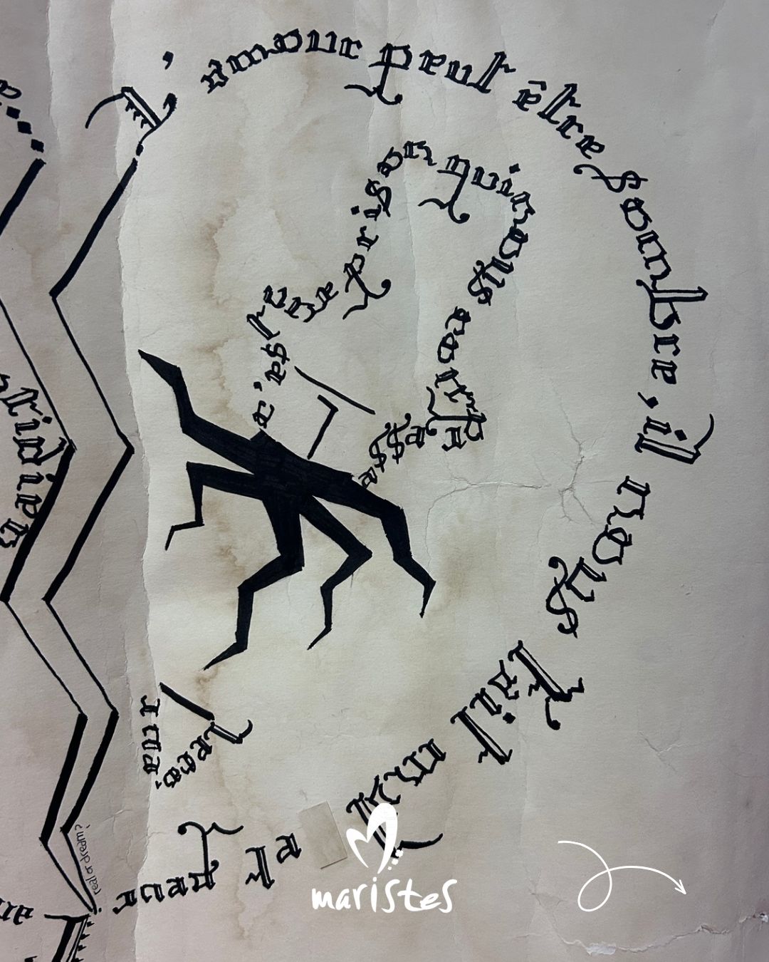 Visuel : Quand la plume remplace le clavier : l'atelier calligraphie des 5e
