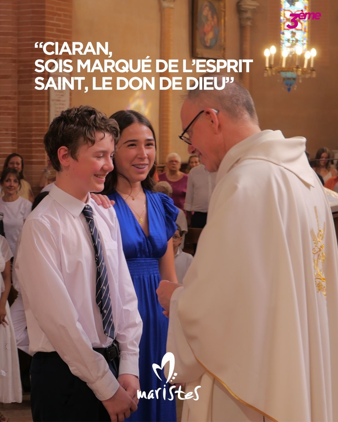 Visuel : De disciple � ap�tre : Julie et Ciaran re�oivent le sacrement de la confirmation